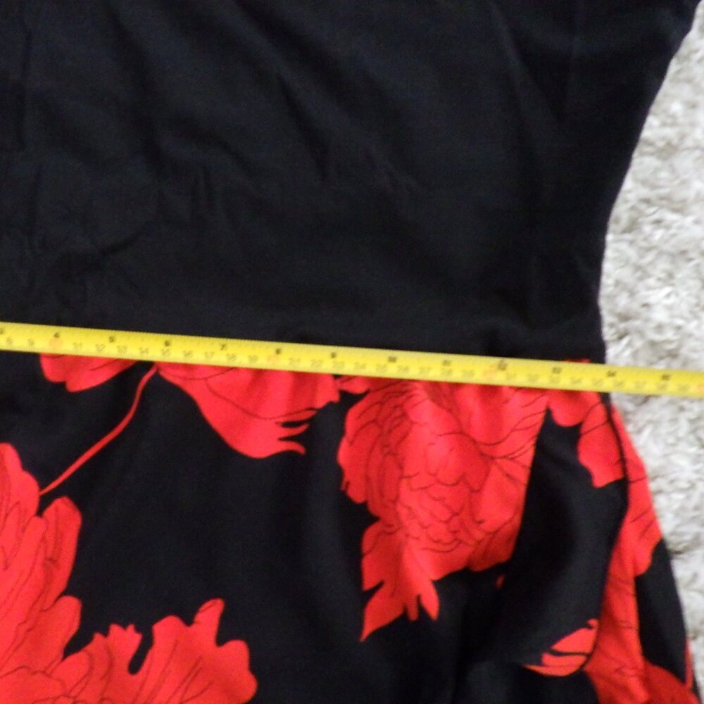 BTFBM Women's Casual Sleeveless Summer Dress Black Red Size Medium Flowy NEW - Picture 8 of 9